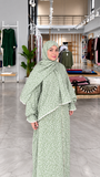 Premium Floral Printed Prayer Abaya with Attached Hijab