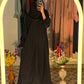Elegant Pleated Abaya - Black