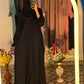 Elegant Pleated Abaya - Black