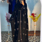 Elegant Black Embroidered Abaya with Pink Detailing
