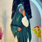 Elegant Dark Green Lace Khimar