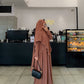 Elegant Brown Abaya with Matching Khimar – Premium Modest Wear