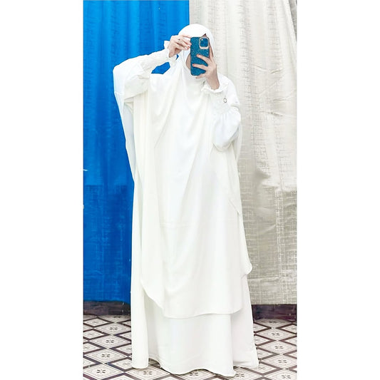 "Elegant White Jilbab Modest & Comfortable Islamic Wear