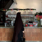 Elegant Black & Brown Two-Tone Abaya Set with Matching Khimar