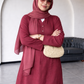 Premium Linen V-Neck Button Dress (One Piece) – Elegant Long Maxi Outfit for Women | Soft & Breathable Daily Wear