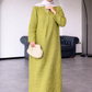 Premium Linen V-Neck Button Dress (One Piece) – Elegant Long Maxi Outfit for Women | Soft & Breathable Daily Wear