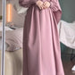 Premium Baby Pink Abaya with Khimar Attached Nose Piece