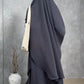 Premium Black Abaya with Khimar Attached Nose Piece
