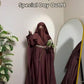 Premium Maroon Farasha Abaya for Special Occasions