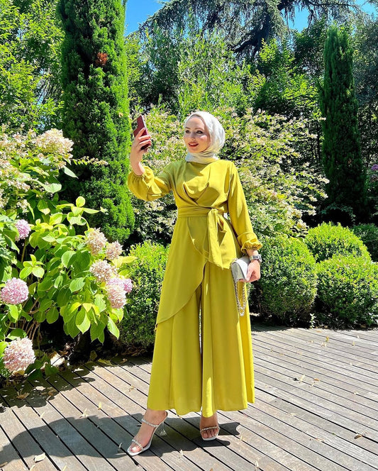 Modest Co-Ord Set 2-Piece | Imported Prada Fabric