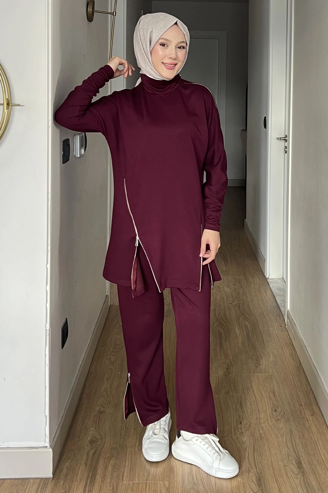 Modest Zipper Co-Ord Set for Women Elegant & Comfortable