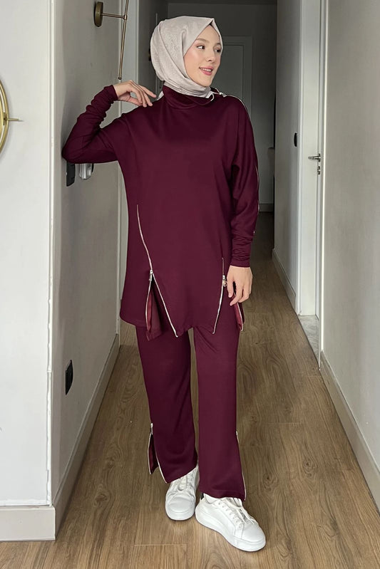 Modest Zipper Co-Ord Set for Women Elegant & Comfortable