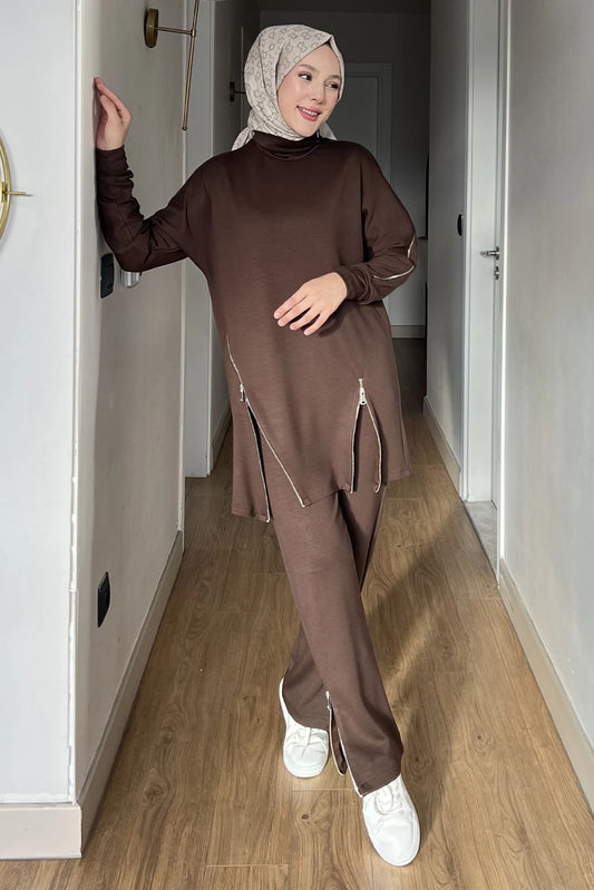 Modest Zipper Co-Ord Set for Women Elegant & Comfortable