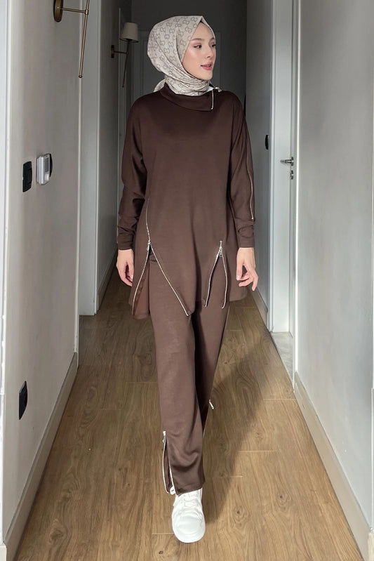 Modest Zipper Co-Ord Set for Women Elegant & Comfortable