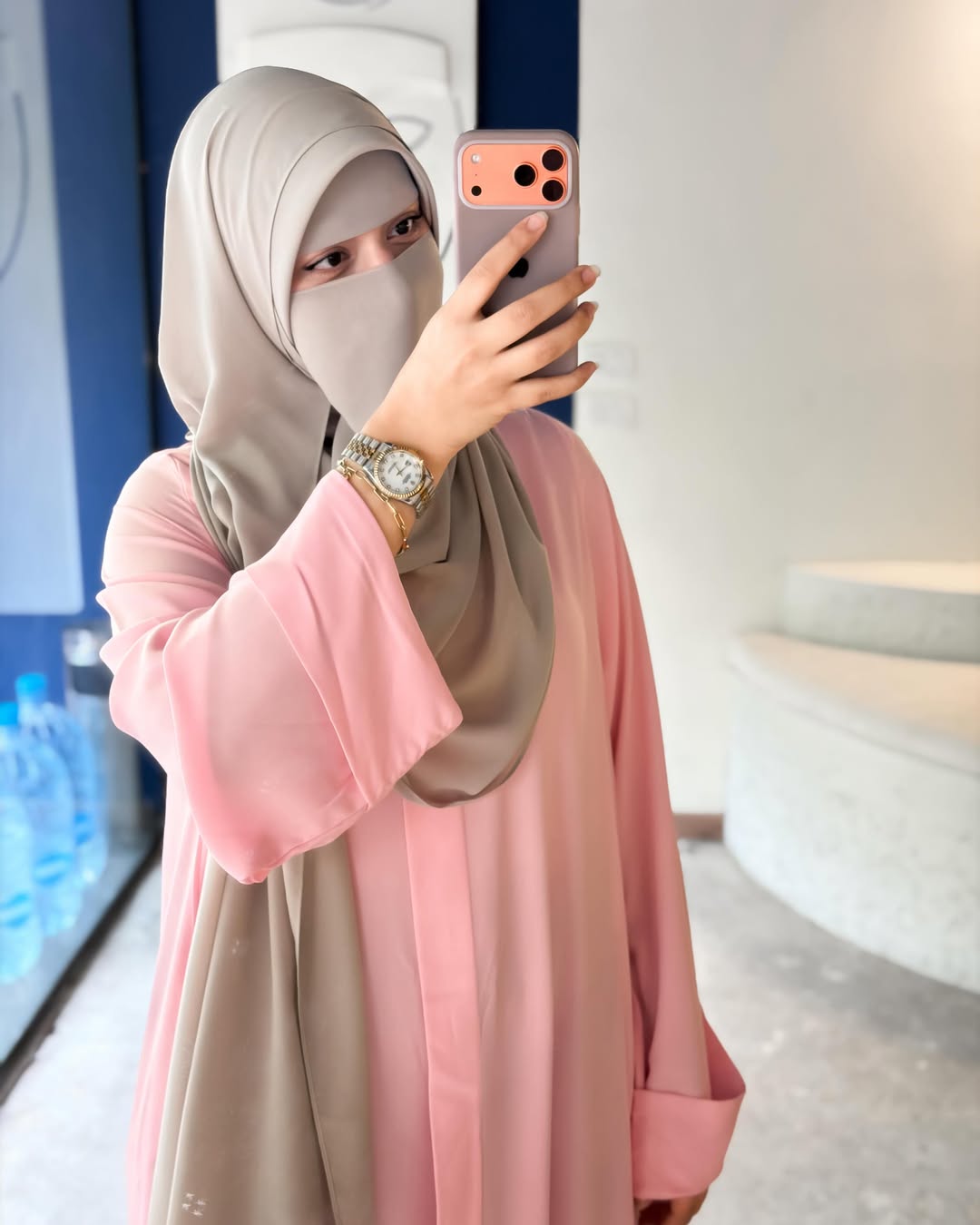Premium Pink Farasha Abaya for Women – Elegant Flowy Butterfly Abaya
