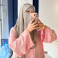 Premium Pink Farasha Abaya for Women – Elegant Flowy Butterfly Abaya
