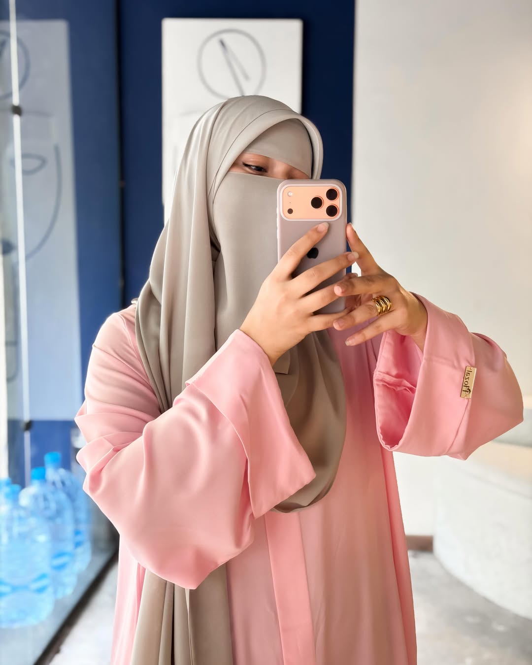 Premium Pink Farasha Abaya for Women – Elegant Flowy Butterfly Abaya