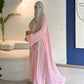 Premium Pink Farasha Abaya for Women – Elegant Flowy Butterfly Abaya