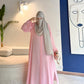 Premium Pink Farasha Abaya for Women – Elegant Flowy Butterfly Abaya