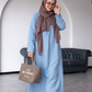 Premium Linen V-Neck Button Dress (One Piece) – Elegant Long Maxi Outfit for Women | Soft & Breathable Daily Wear