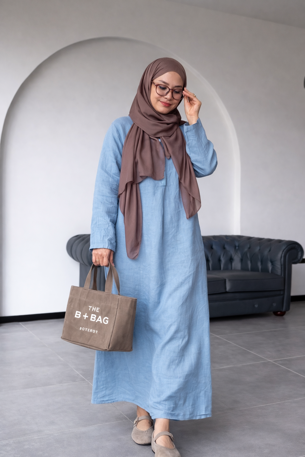 Premium Linen V-Neck Button Dress (One Piece) – Elegant Long Maxi Outfit for Women | Soft & Breathable Daily Wear