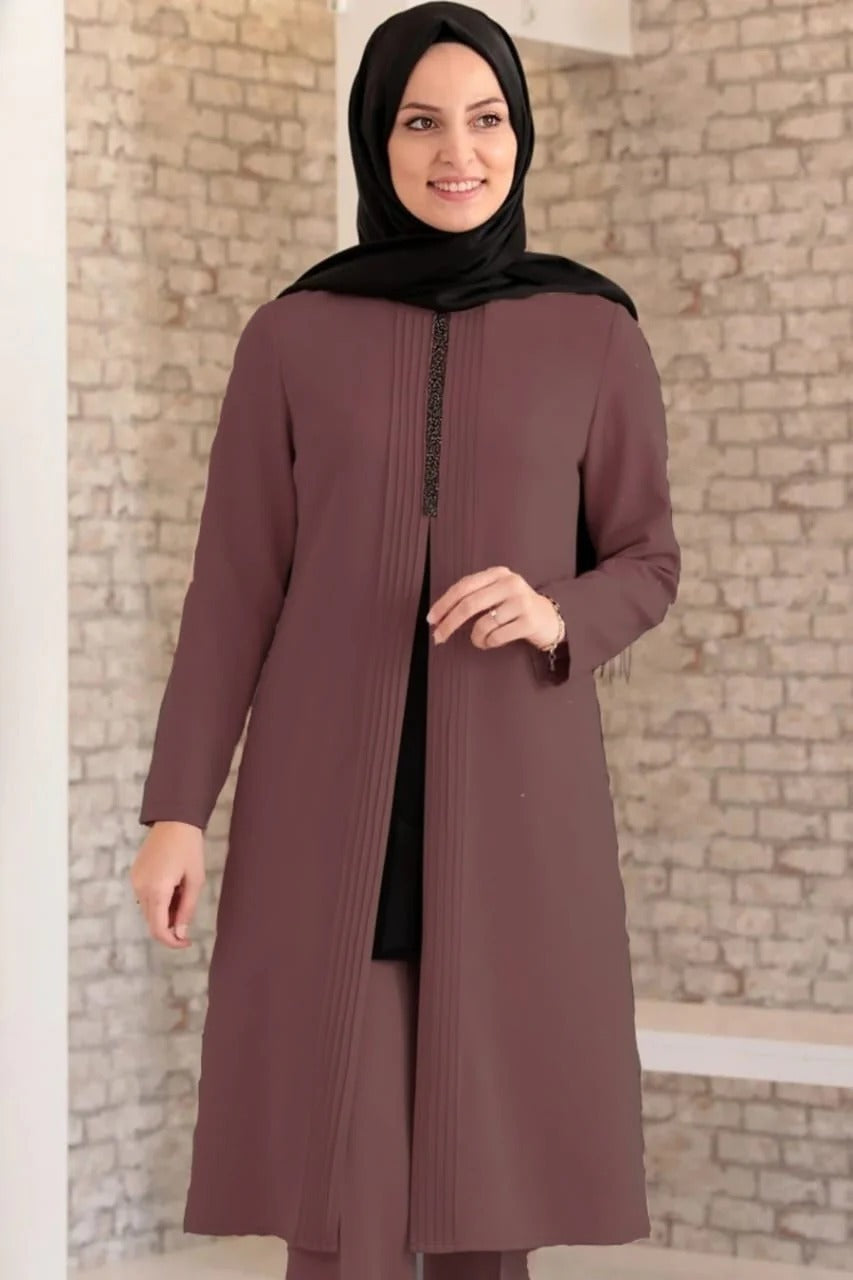 Fashion Showcase Double Crepe Top & Bottom