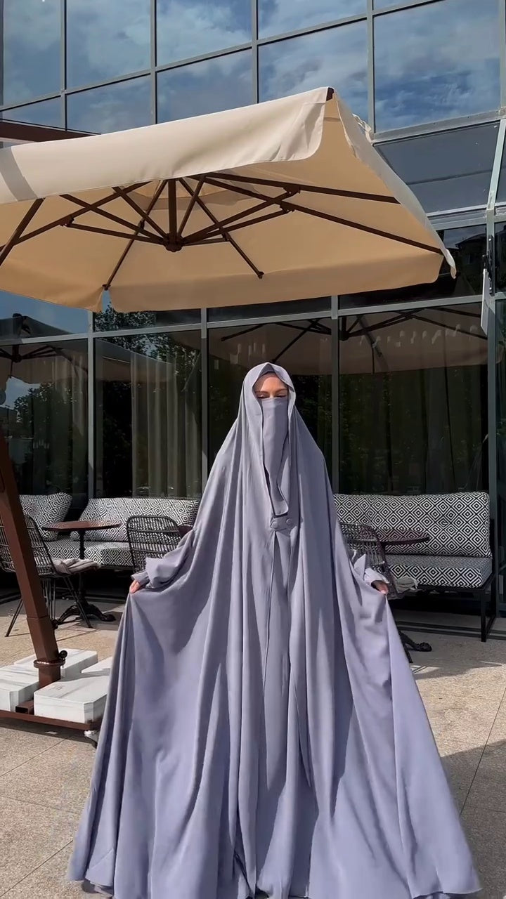 Luxury Full-Length Jilbab with Matching Niqab for Women | Premium Modest Wear | Abaya Store