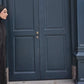 Premium Black Polka Dot Shrug Abaya 3-Piece Set – Flowy Open Front Shrug, Inner Dress & Matching Hijab