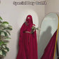 Premium Ruby Red Farasha Abaya for Special Occasions