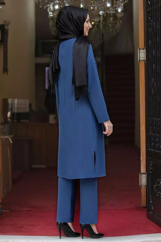 Fashion Showcase Double Crepe Top & Bottom