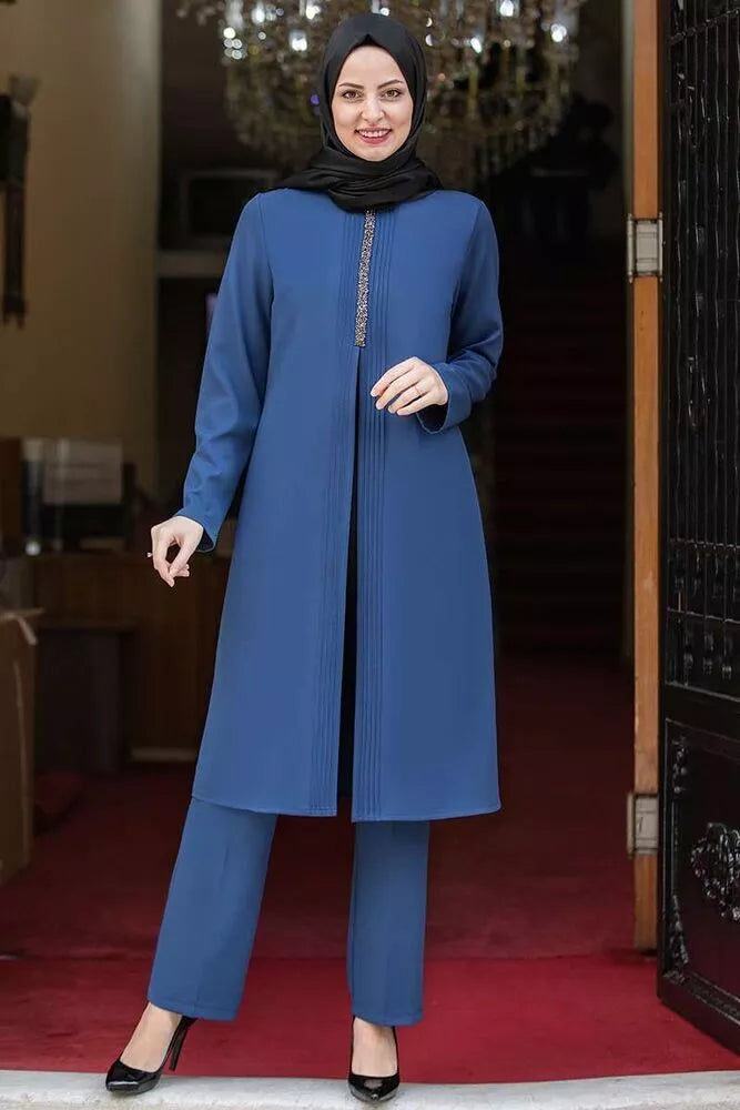 Fashion Showcase Double Crepe Top & Bottom